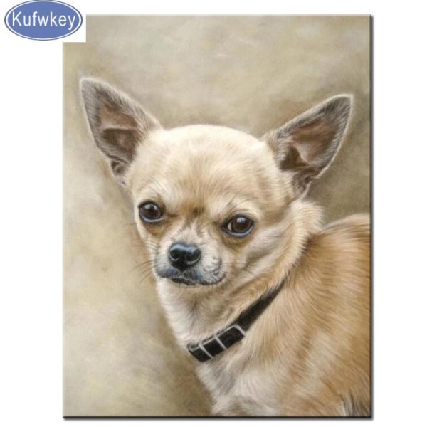Алмазная мозаика собаки чихуахуа