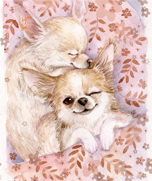 Живопись милые животные