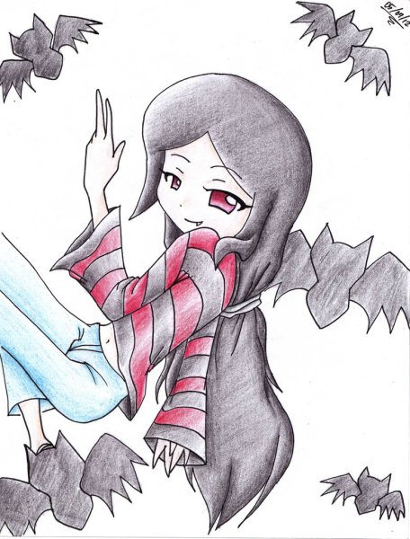 Нарисованный вампир милый