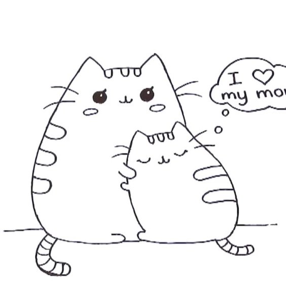 Раскраска авокадо котик