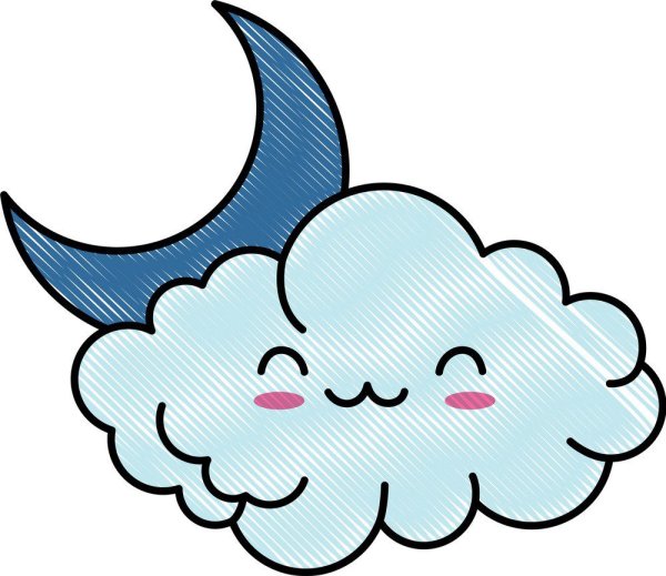 Милое облако с радугой