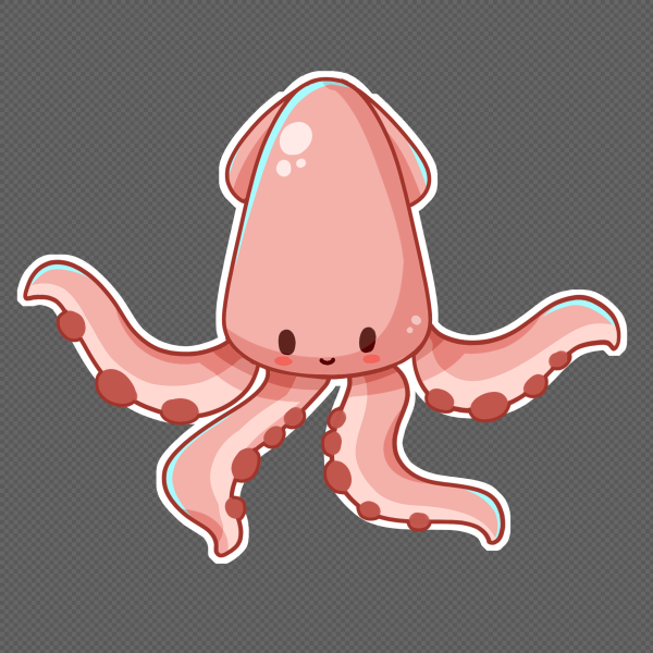 Пиксельный кальмар