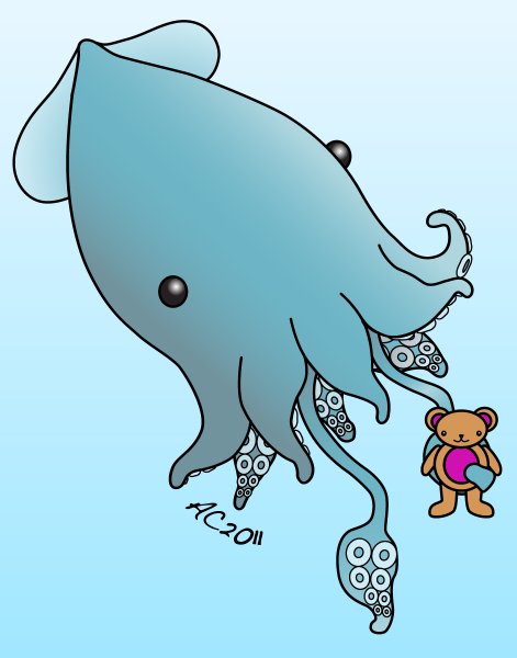 Игра в кальмара мультяшная