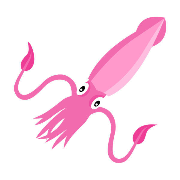 Веселый кальмар из мультика