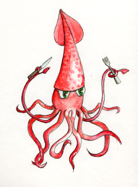 Смешной осьминог