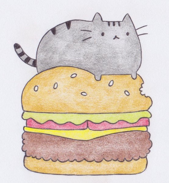 Кот Пушин бургер