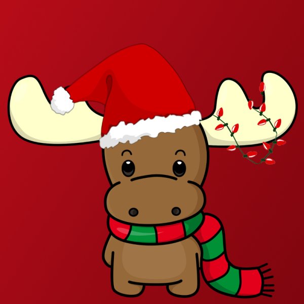 Кавайные животные новогодние