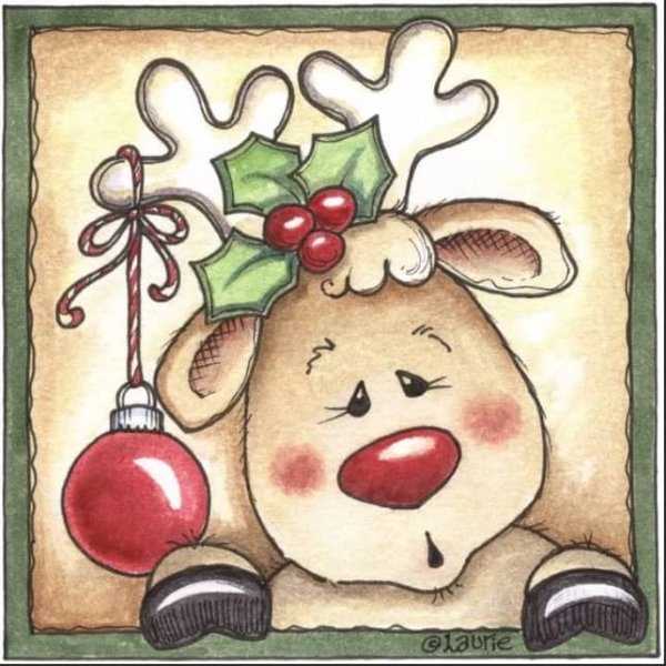 Милая открытка на новый год