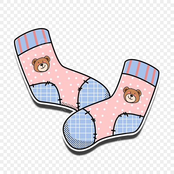 Розовые носочки мультяшка