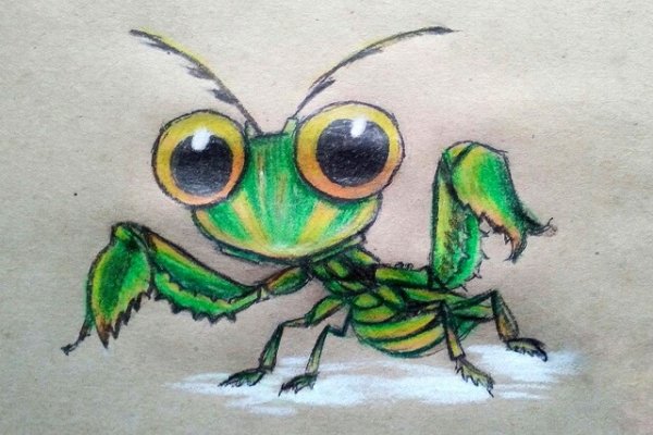 Богомол для срисовки