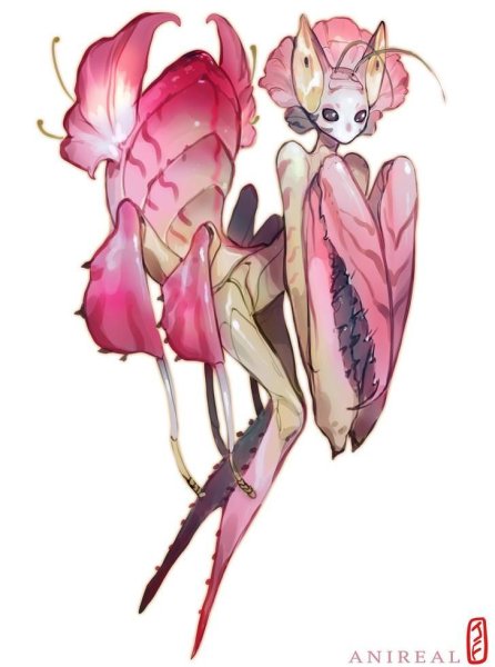 Орхидейный богомол референс