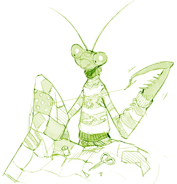 Богомол арты