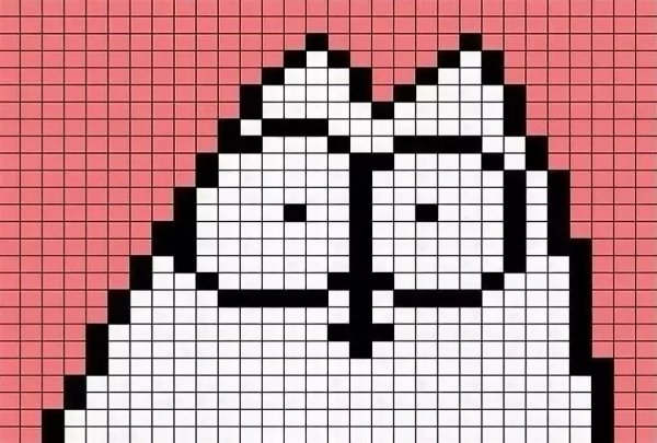 Рисунки по клеткам прикольные