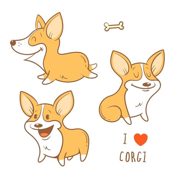 Вельш корги Стикеры
