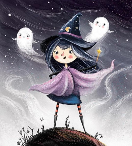 Ведьма детский рисунок