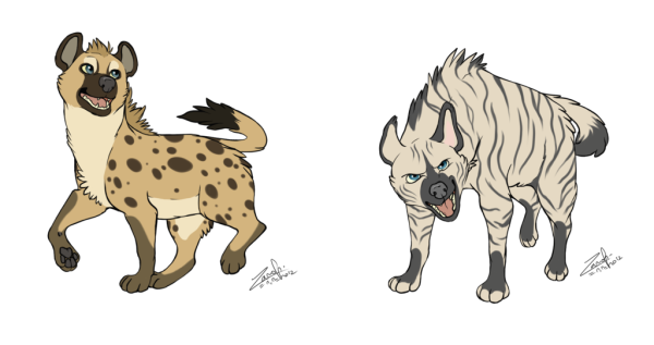 Гиена полосатая ,пятнистая,бурая