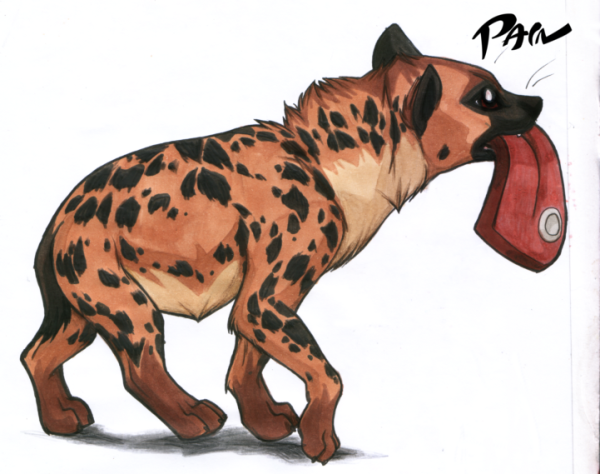 Гиена и гиеновая собака арт