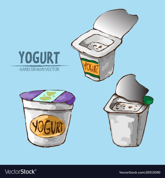 Нарисовать йогурт