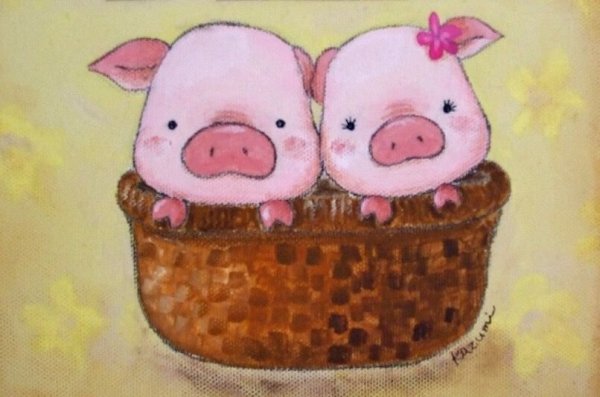 Две свинки арт