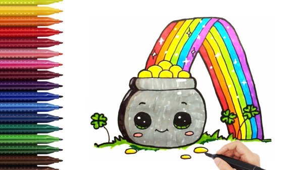 Милые рисунки для срисовки Радуга