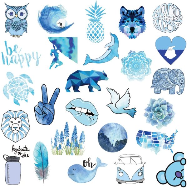 Голубой Стич и синий