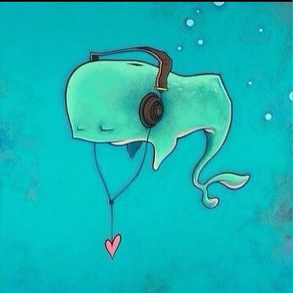 Мультяшный мишка в голубом