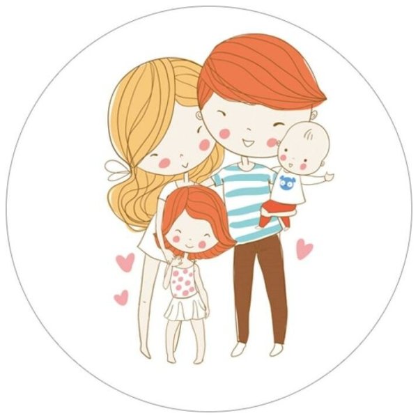 Папа мама дочка иллюстрация