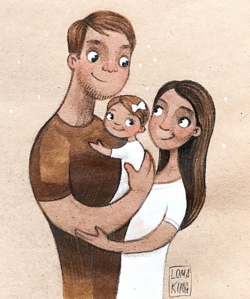 Soosh иллюстрации о семье