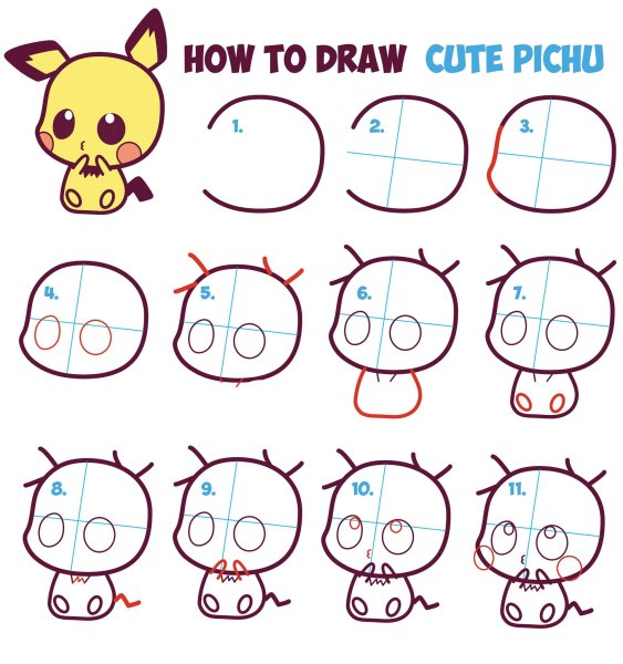 Милые рисунки поэтапно