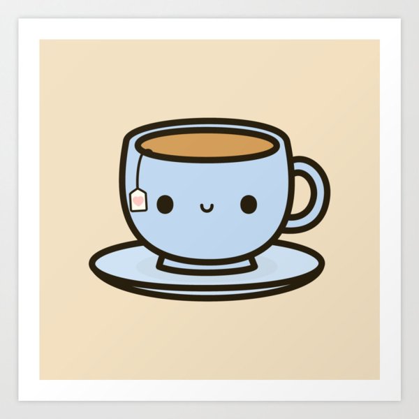 Чашка кофе мультяшная