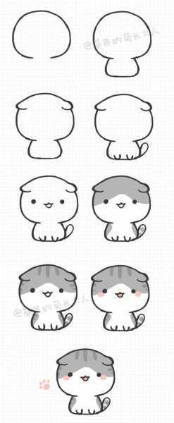 Милые поэтапные рисунки