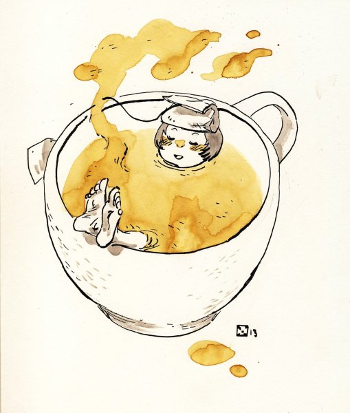 Рисунки чаем