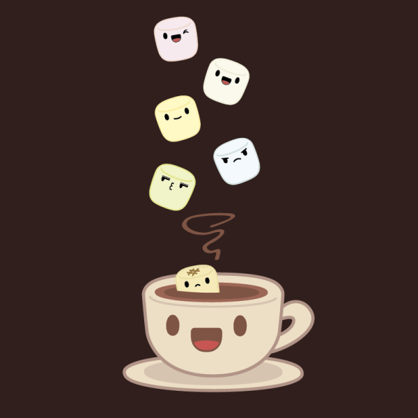 Кофе милое мультяшное