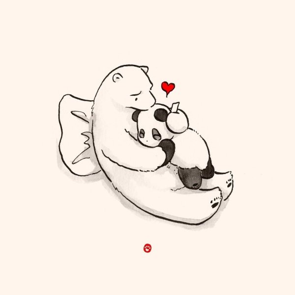 Обнимашки милые иллюстрации