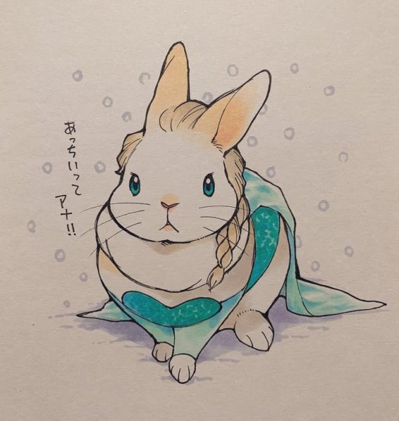 Милые кролики арт