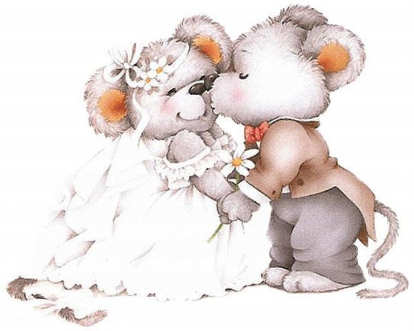 Милые Свадебные иллюстрации