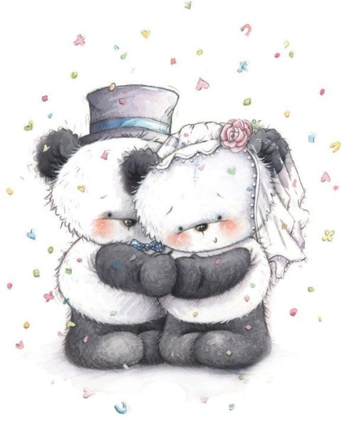 С днем свадьбы мишки