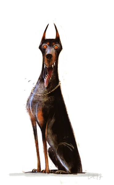 Грозный Доберман арт