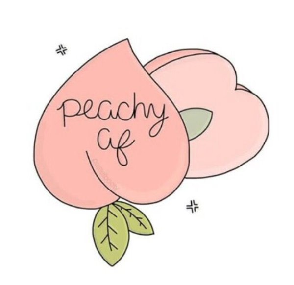 Милый персик для срисовки