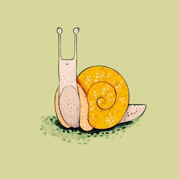 Улитка арт рисунок