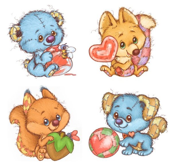 Зверюшки рисунки