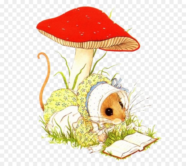 Мышь под грибом