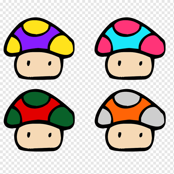 Милые грибочки для срисовки