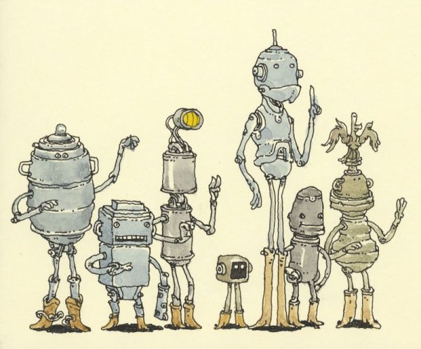 Иллюстратор робот персонаж