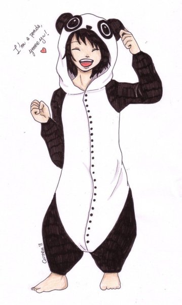 Аниме в кигуруми панды