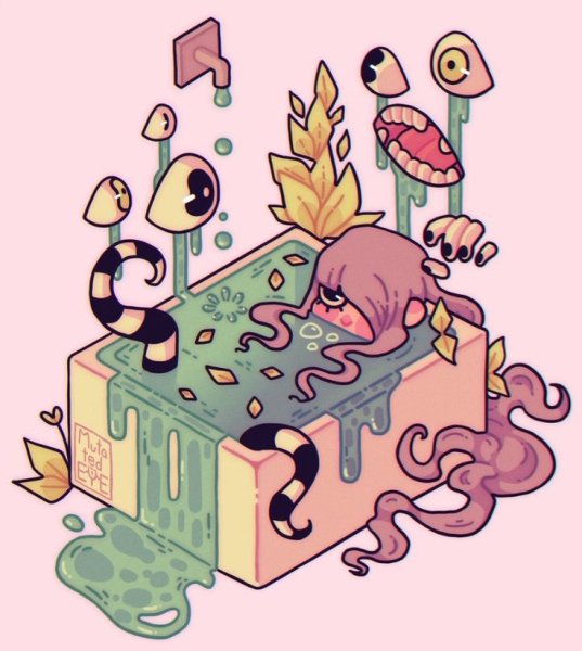 Лягушка в милом стиле