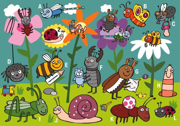 Насекомые плакат для детей