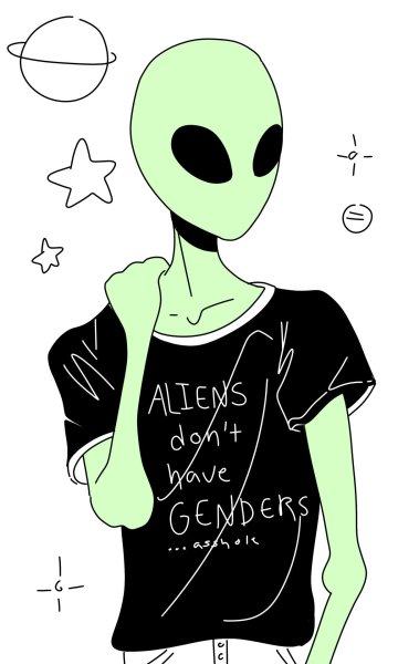 Инопланетянин для срисовки