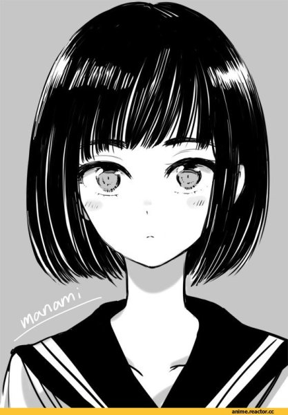 Аниме девочка с каре