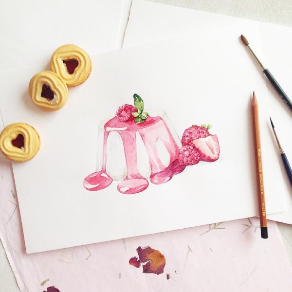 Простые идеи для рисования Десерты